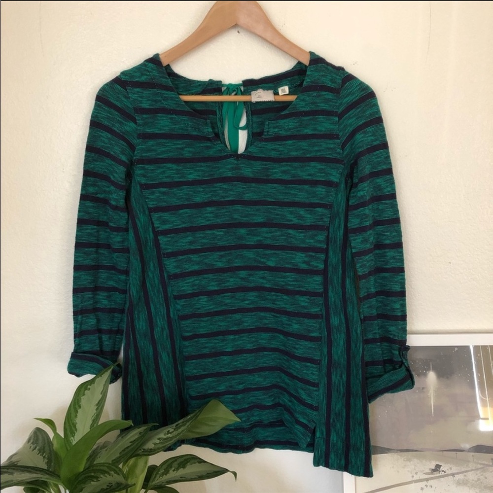 Anthropologie Postmark Tie Back Top